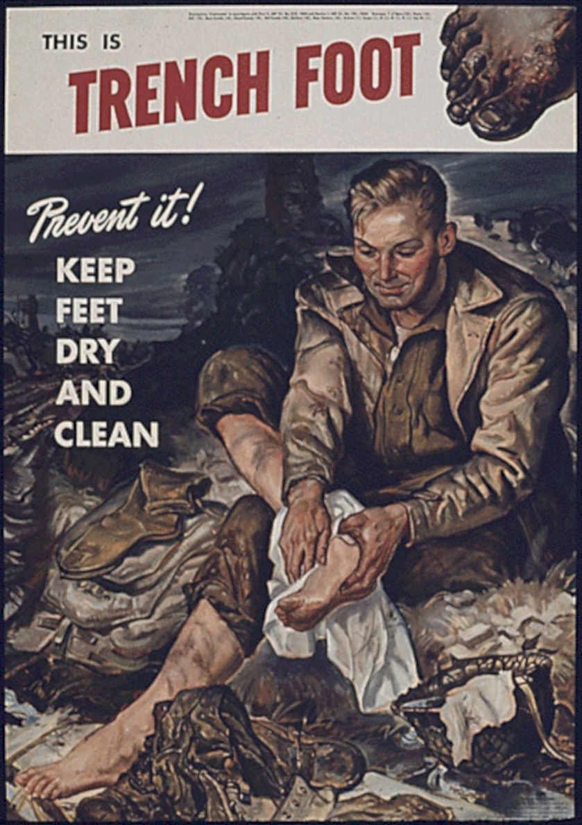 Trench Foot Soldier Vintage Retro Advert Poster A4 Photo Print