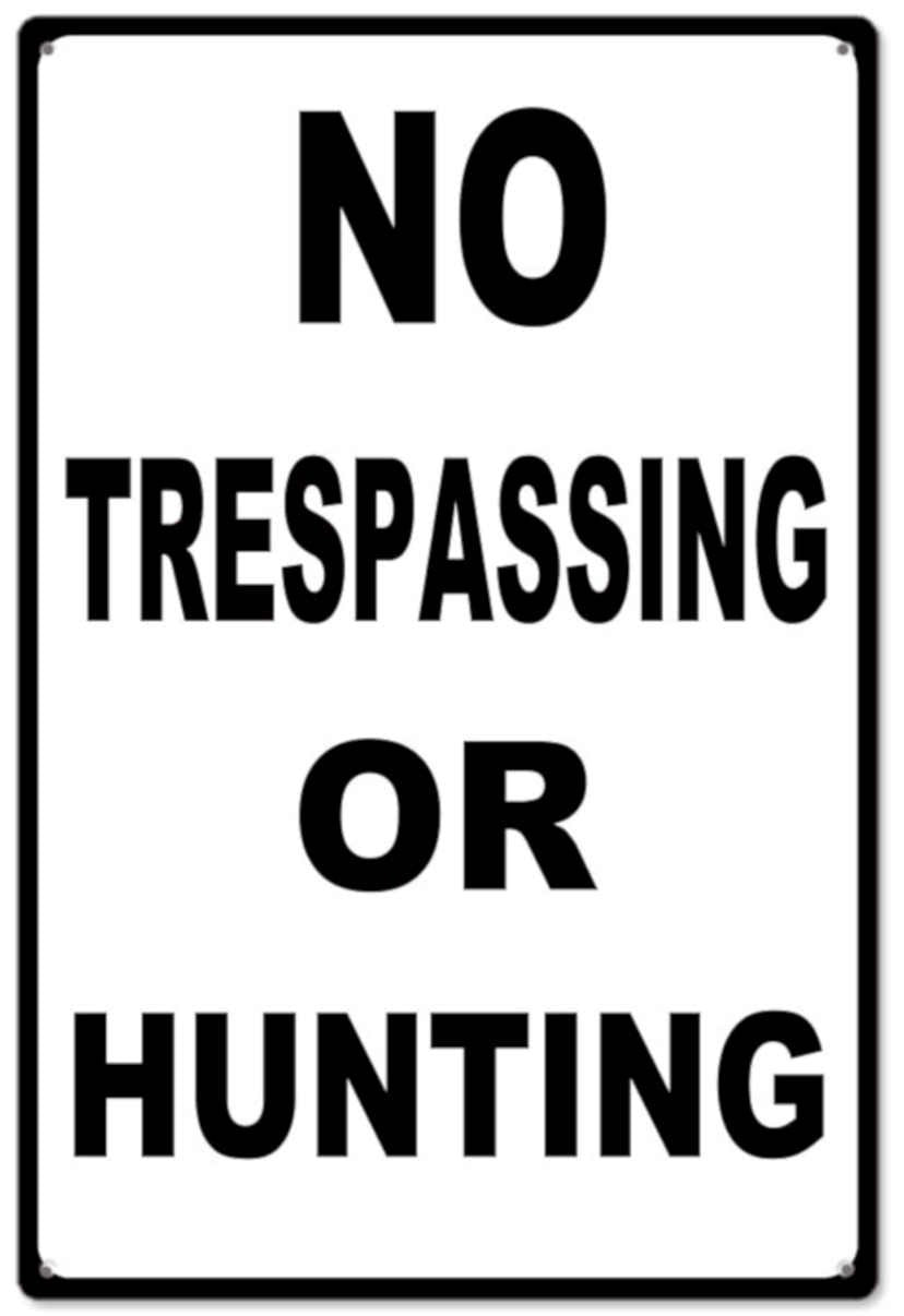Trespassing Warning Sign Vintage Retro Advert Ads A4 Photo Print