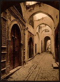 Tresure Street Tunis Vintage A4 Photo Print