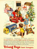 Triang Toys Christmas 1930s Vintage Retro Advert Poster