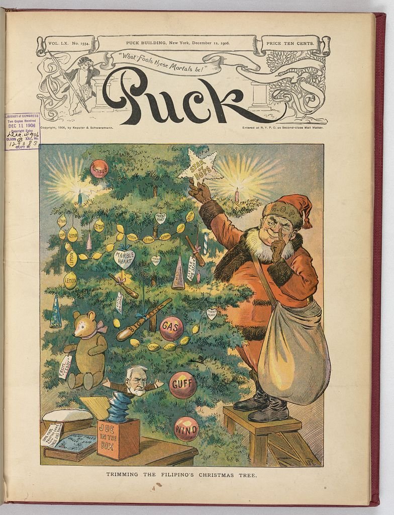 Trimming the Filipino's Christmas tree PUCK A4 Photo Print