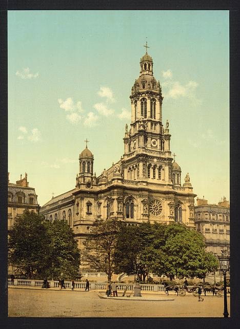 Trinity Church Paris Vintage A4 Photo Print