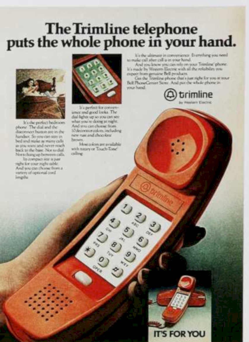 Trinline Telephone Phone Vintage Retro Advert Ads A4 Photo Print