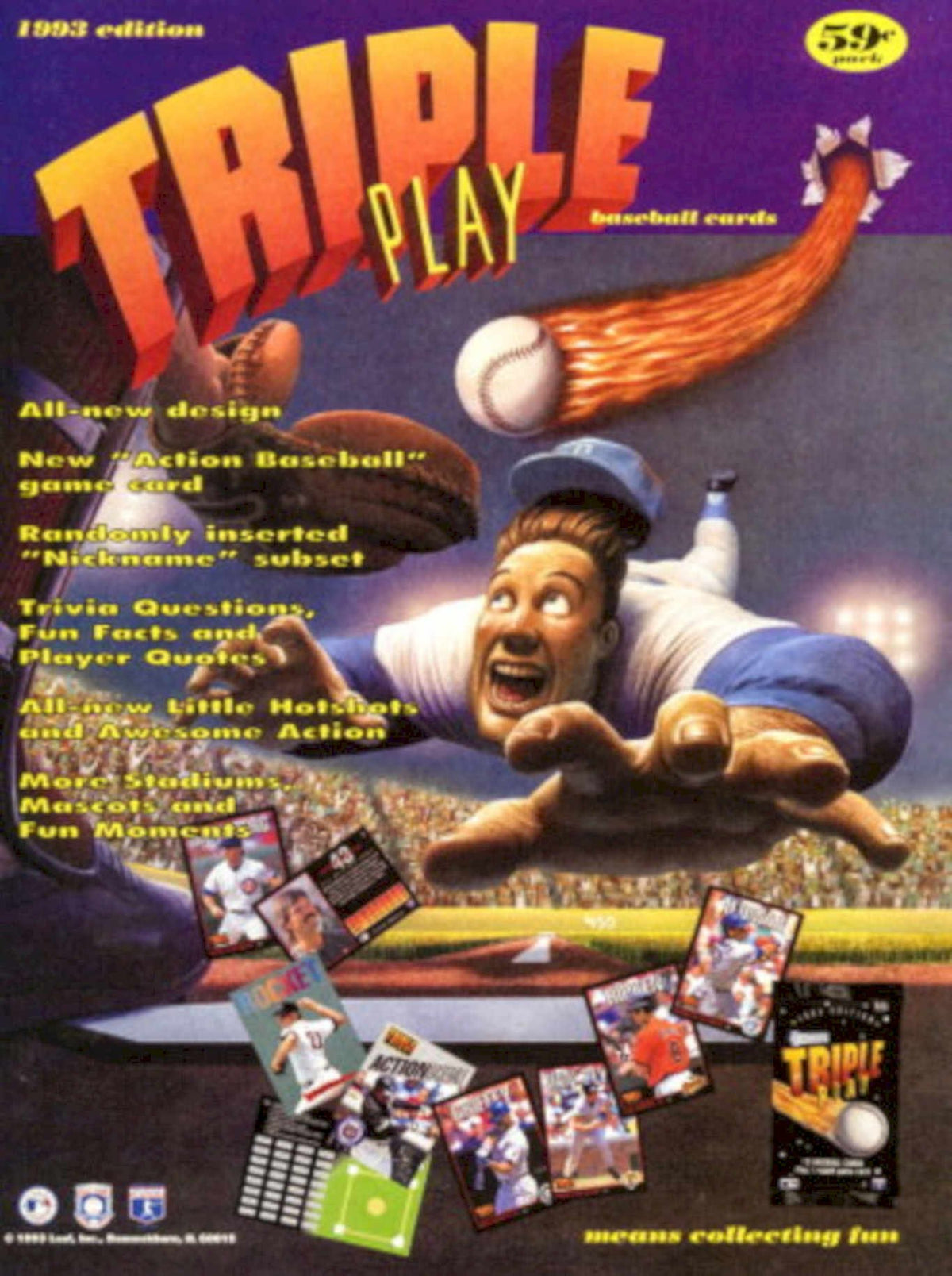 Triple Play Baseball 1990s Vintage Retro Advert