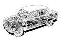 Triumph 1300 1965 cutaway A4 Photo Print