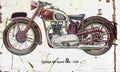 Triumph 500 SpeedTwin 1948 Aged Vintage A4 Photo Print