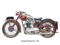 Triumph 500 SpeedTwin 1948 motorbike A4 Photo Print