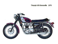 Triumph 650 Bonneville 1970 motorbike A4 Photo Print