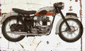 Triumph Bonneville 1959 Aged Vintage A4 Photo Print