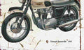 Triumph Bonneville 1963 Aged Vintage A4 Photo Print