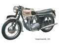 Triumph Bonneville 1963 motorbike A4 Photo Print