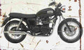 Triumph Bonneville 2003 Aged Vintage A4 Photo Print