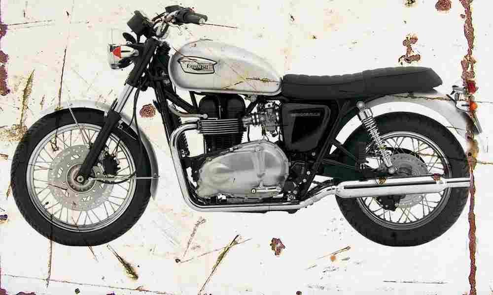 Triumph Bonneville 2007 Aged Vintage A4 Photo Print