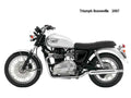Triumph Bonneville 2007 motorbike A4 Photo Print
