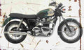 Triumph Bonneville T100 2003 Aged Vintage A4 Photo Print