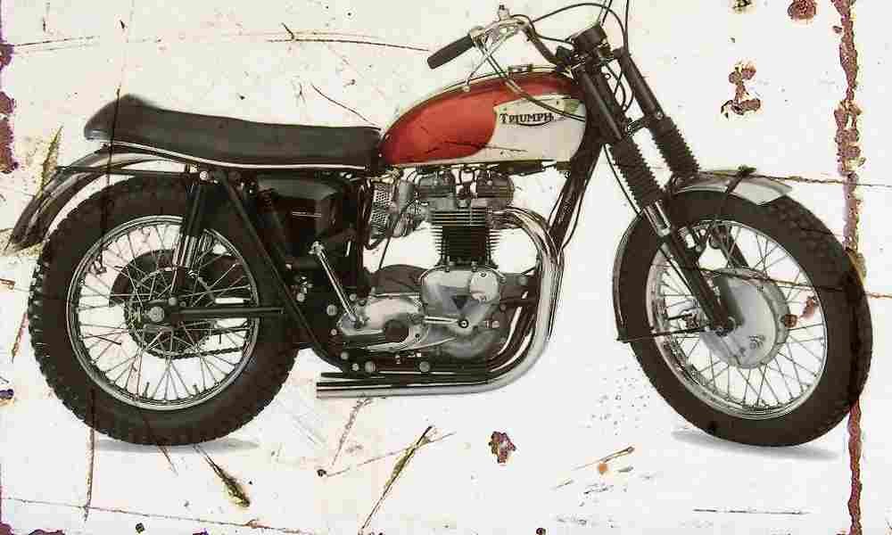 Triumph Bonneville TT Special 1966 Aged Vintage A4 Photo Print