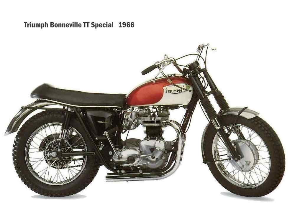 Triumph Bonneville TT Special 1966 motorbike A4 Photo Print