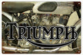 Triumph Engine Sign Vintage Retro Advert Ads A4 Photo Print