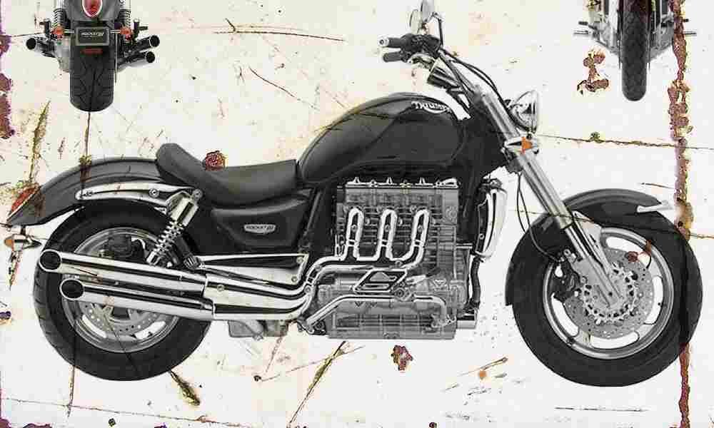 Triumph RocketIII 2004 Aged Vintage A4 Photo Print