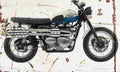 Triumph Scrambler 2006 Aged Vintage A4 Photo Print