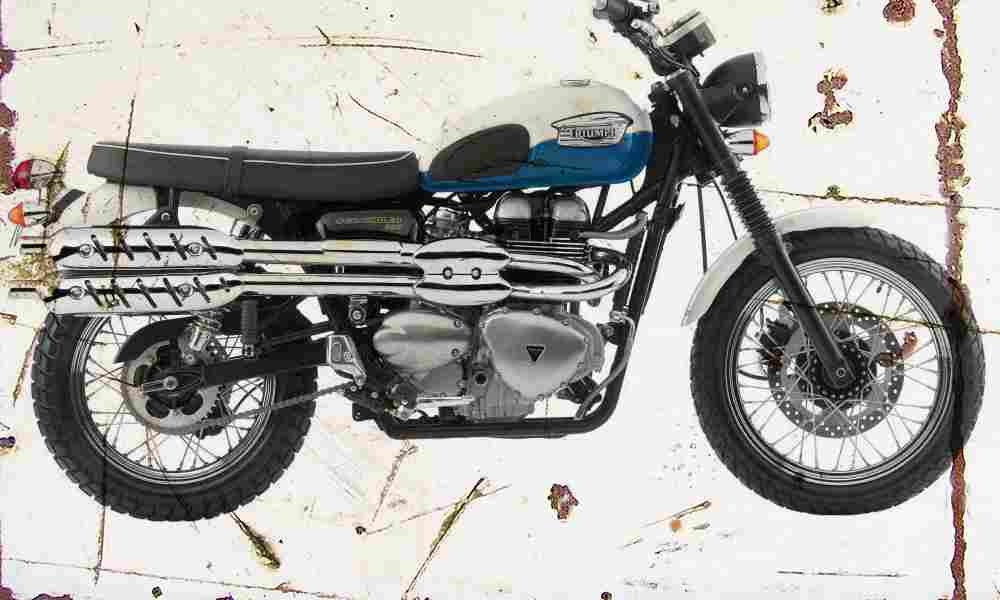 Triumph Scrambler 2006 Aged Vintage A4 Photo Print