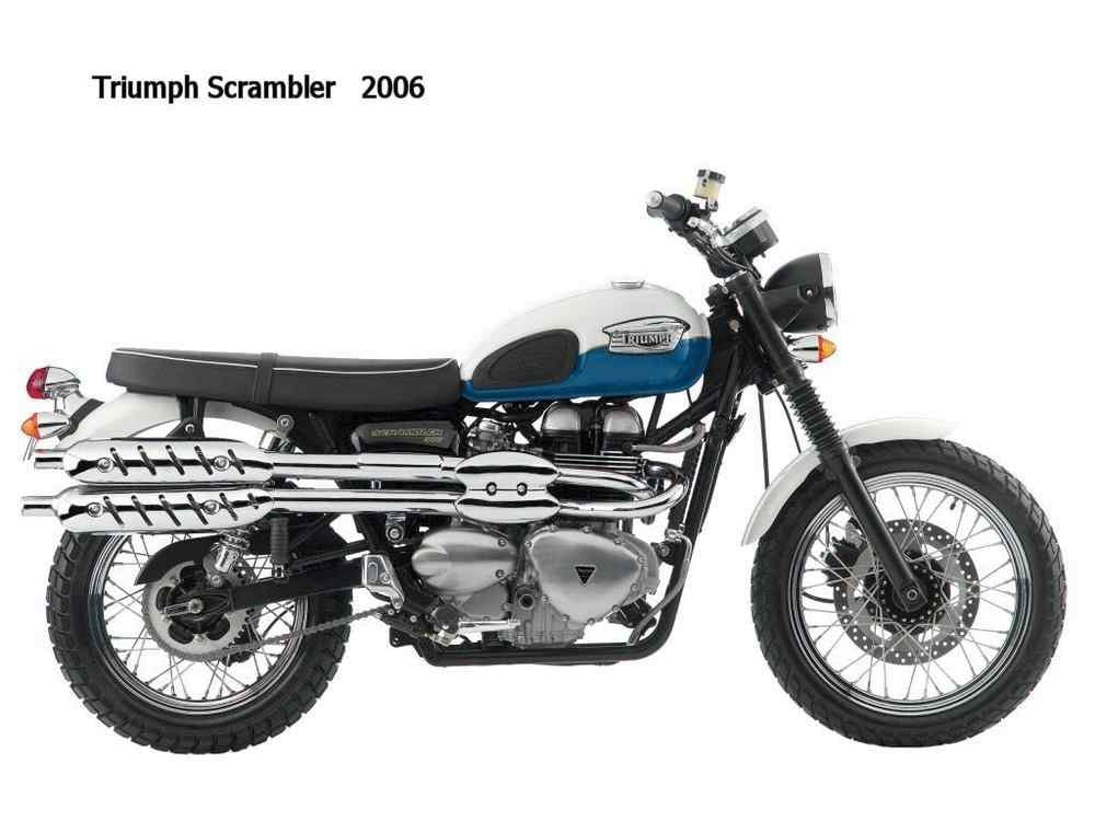Triumph Scrambler 2006 motorbike A4 Photo Print