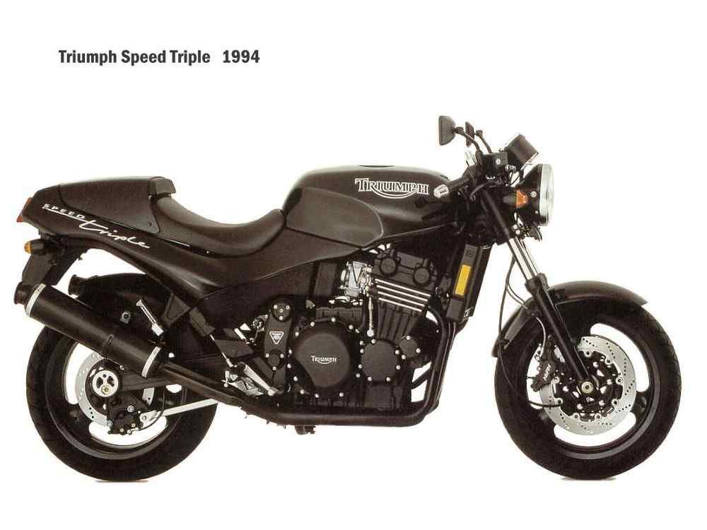 Triumph SpeedTriple 1994 motorbike A4 Photo Print
