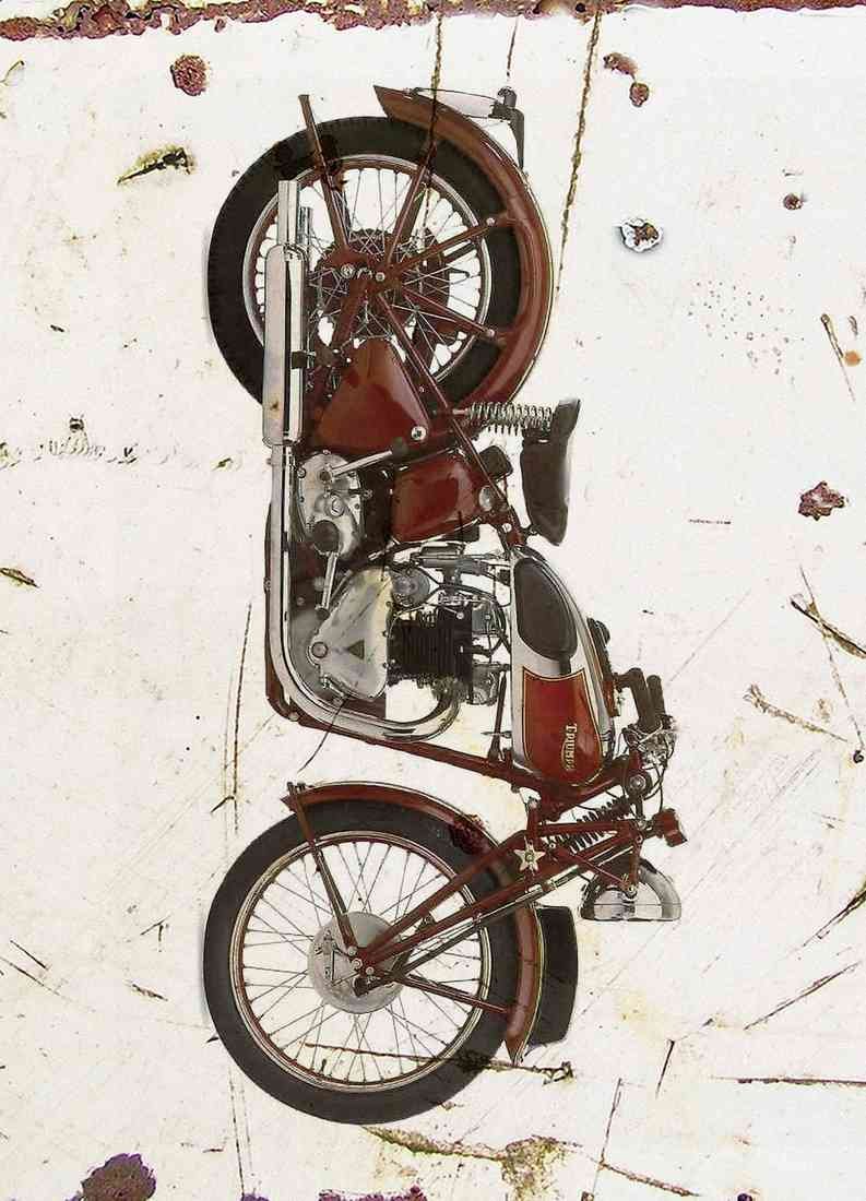 Triumph SpeedTwin 1939 AGED A4 Photo Print
