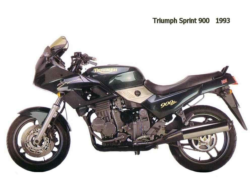 Triumph Sprint900 1993 motorbike A4 Photo Print