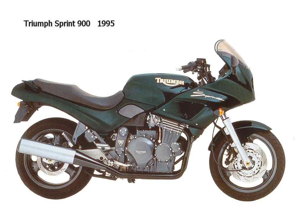 Triumph Sprint900 1995 motorbike A4 Photo Print