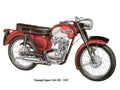 Triumph SuperCub200 1967 motorbike A4 Photo Print