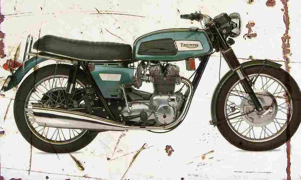 Triumph T150 1969 Aged Vintage A4 Photo Print