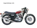 Triumph T160 1975 motorbike A4 Photo Print