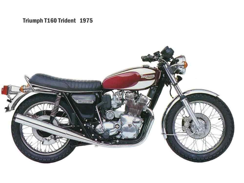 Triumph T160 1975 motorbike A4 Photo Print