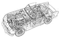 Triumph TR4 cutaway A4 Photo Print