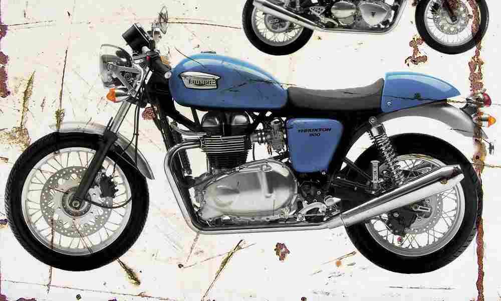 Triumph Thruxton900 2005 Aged Vintage A4 Photo Print