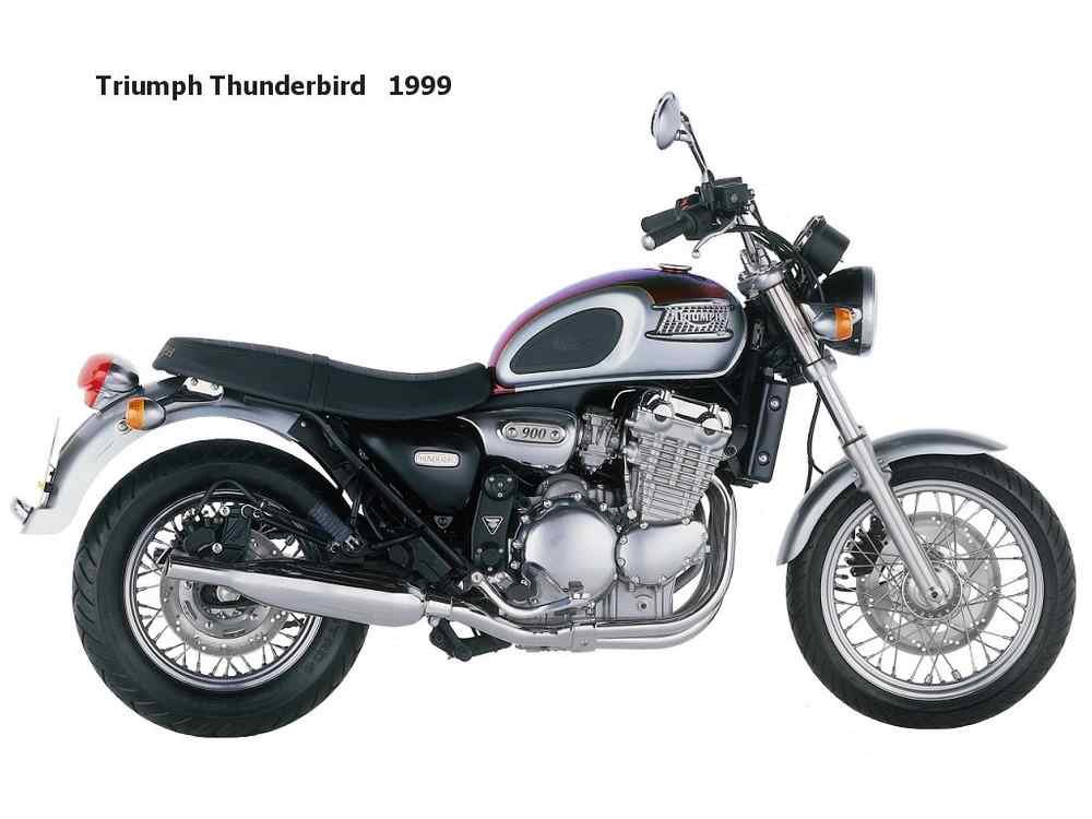 Triumph Thunderbird 1999 motorbike A4 Photo Print