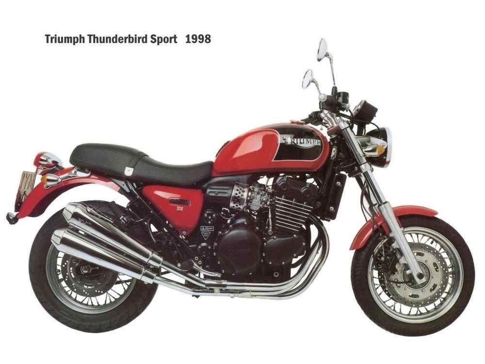 Triumph Thunderbird Sport 1998 motorbike A4 Photo Print