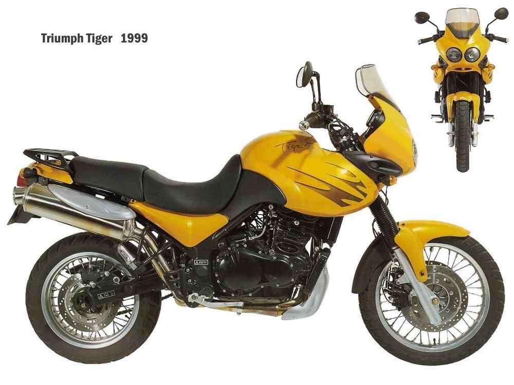 Triumph Tiger 1999 motorbike A4 Photo Print