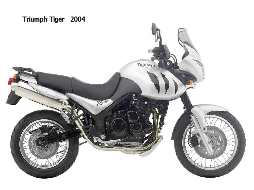 Triumph Tiger 2004 motorbike A4 Photo Print