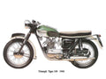 Triumph Tiger100 1966 motorbike A4 Photo Print