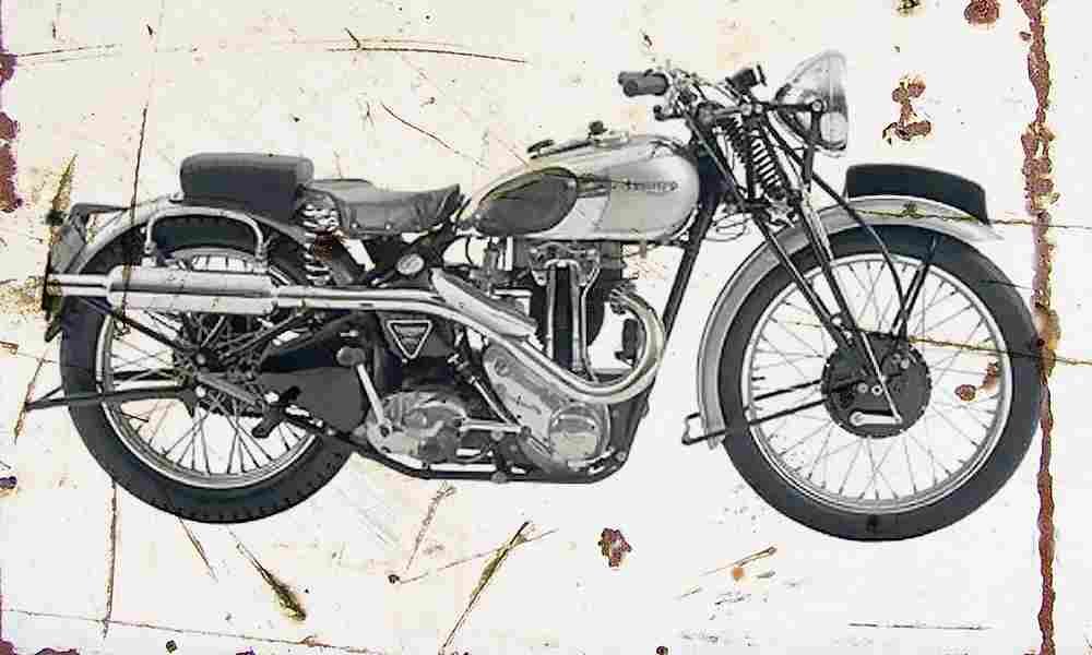 Triumph Tiger80 1939 Aged Vintage A4 Photo Print