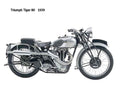 Triumph Tiger80 1939 motorbike A4 Photo Print