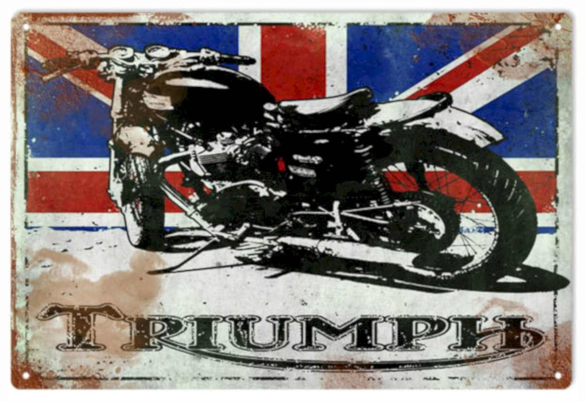 Triumph Union Jack 2 Vintage Retro Advert Ads A4 Photo Print