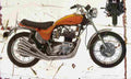 Triumph X75 Hurricane 1973 Aged Vintage A4 Photo Print