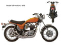 Triumph X75 Hurricane 1973 motorbike A4 Photo Print