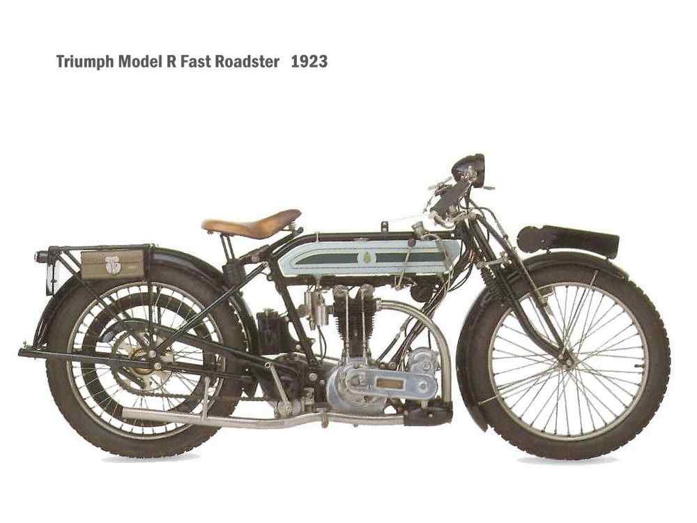 Triumph model R 1923 motorbike A4 Photo Print