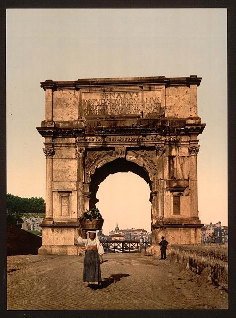 Triumphal Arch of Titus Rome Vintage A4 Photo Print