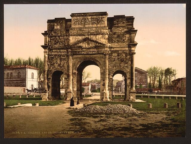 Triumphal arch Orange Provence Vintage A4 Photo Print