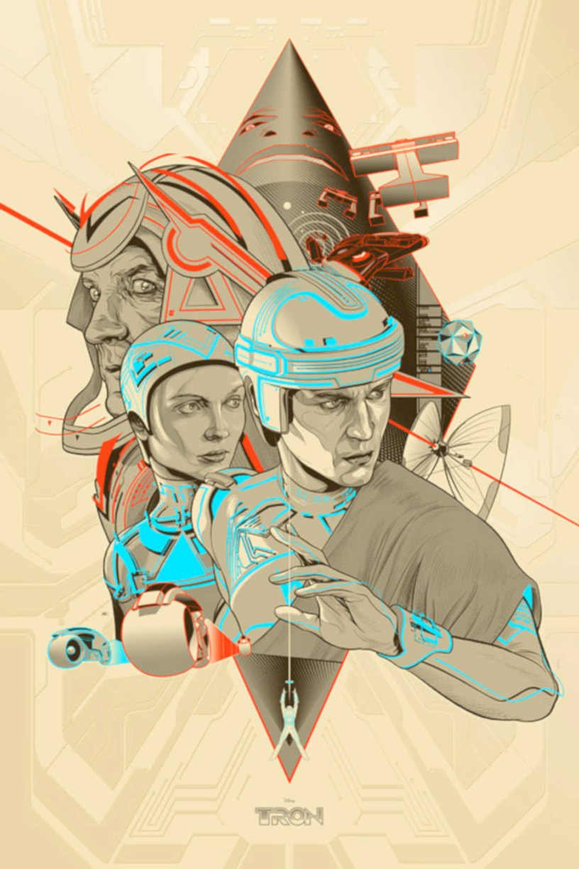Tron Circuit Grid Vintage Retro Advert Poster A4 Photo Print